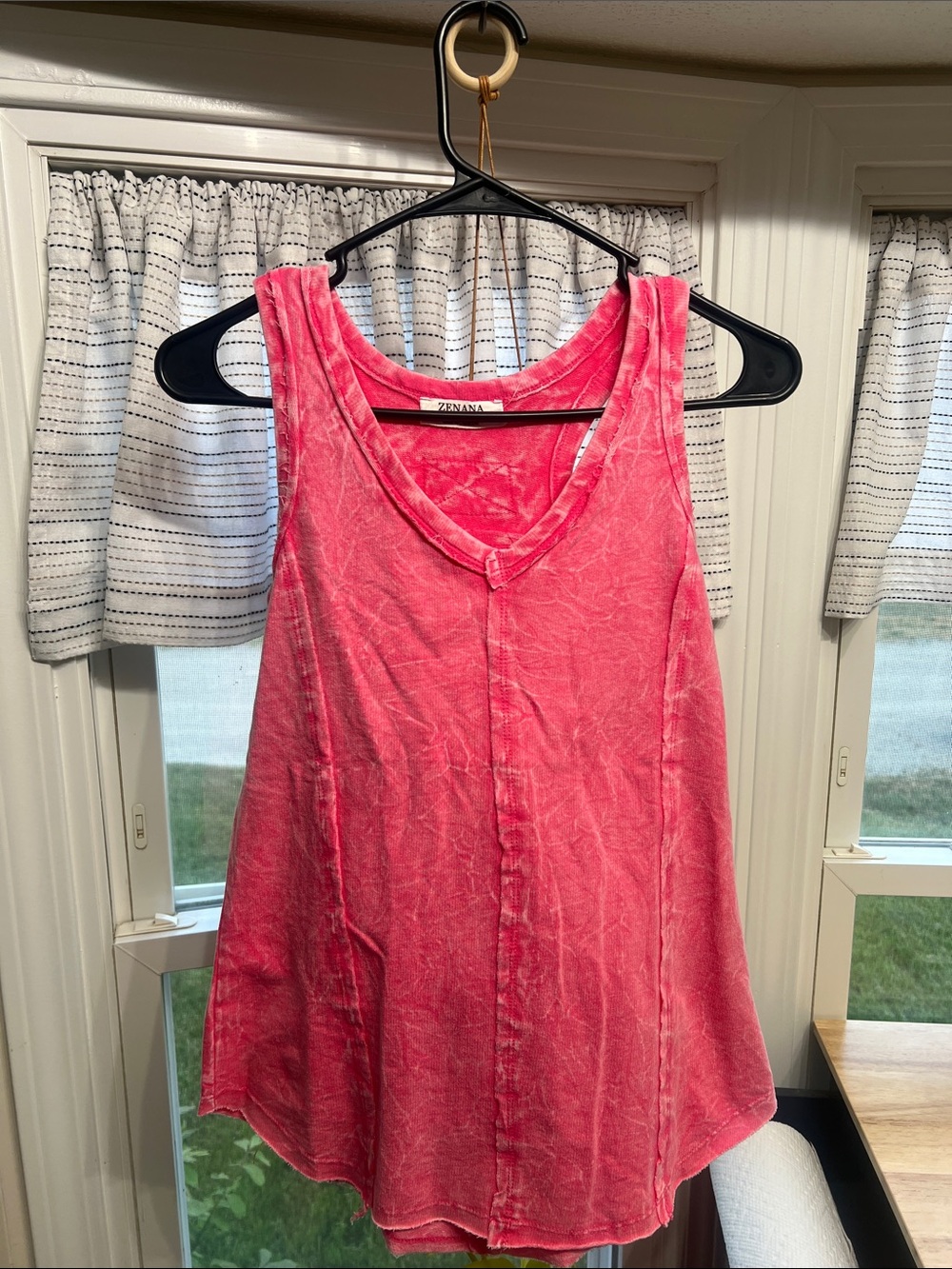 Zenana Outfitters Coral Pink V-Neck Tank Top